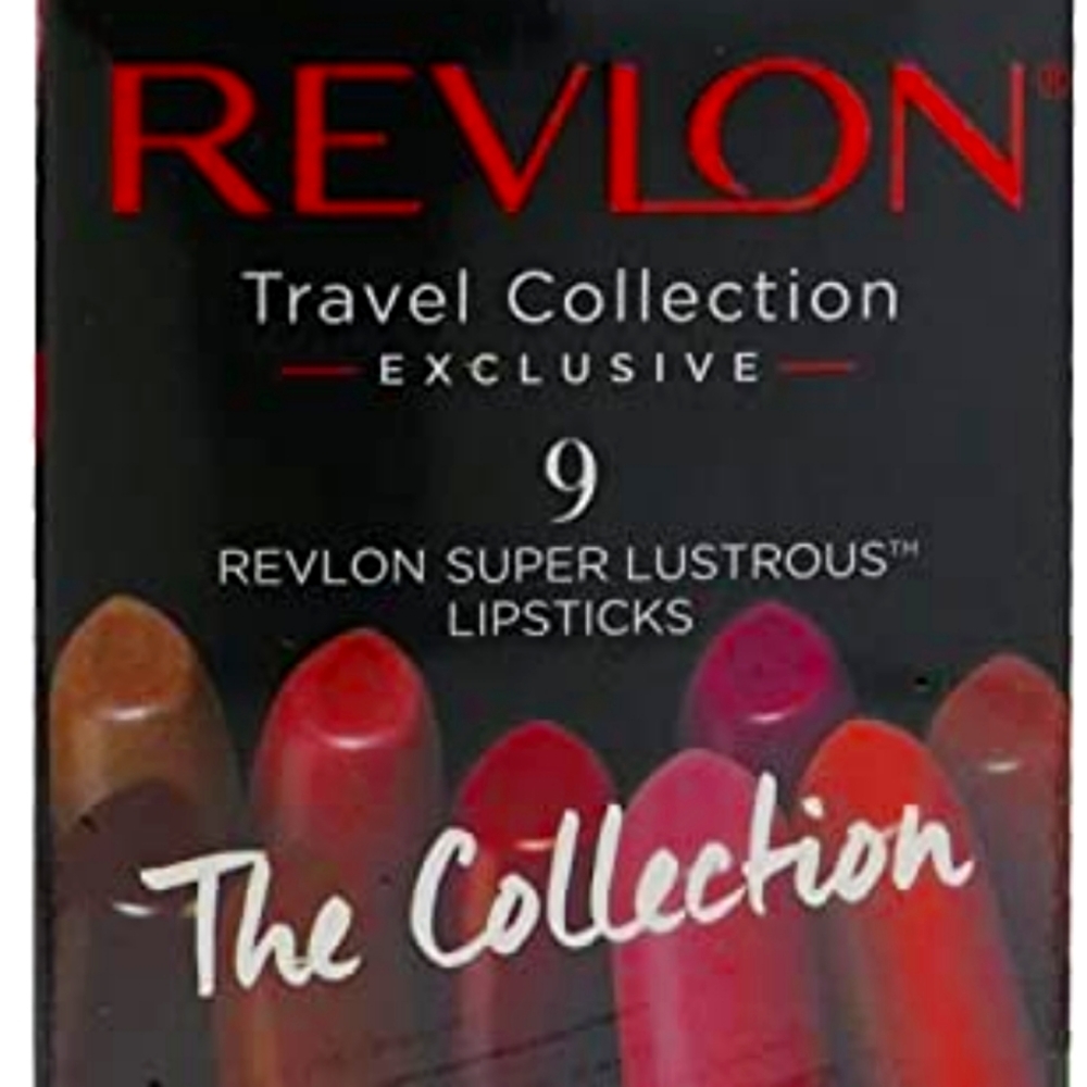 NEW Revlon Super Lustrous Lipsticks 9 piece Cube Travel Collection